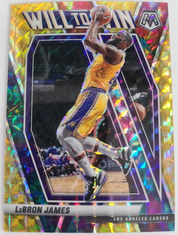 2020-21 Panini NBA Mosaic LeBron James - Yellow Reactive Will To Win 25/99