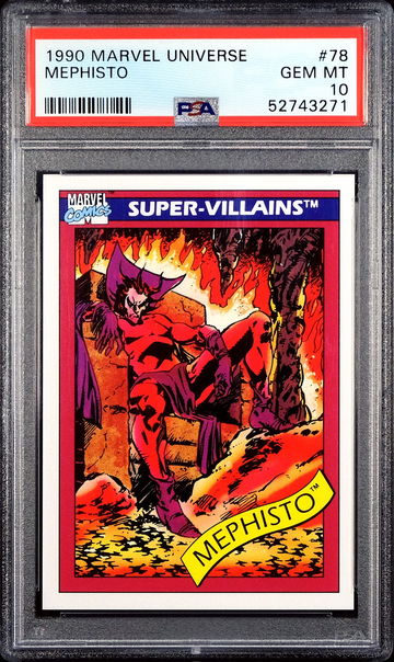 1990 Marvel Universe MEPHISTO #78 🔥 Super-Villains Cards 🔥 PSA 10 - GEM MINT