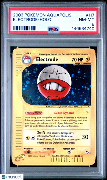 2003 Pokemon Aquapolis Electrode Holo PSA 8 #H7