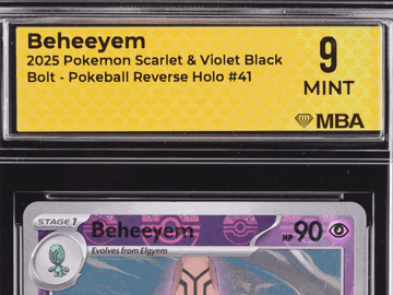 Graded 2025 Pokemon Scarlet & Violet Black Bolt Beheeyem Reverse Holo Trading Card MBA 9 #41