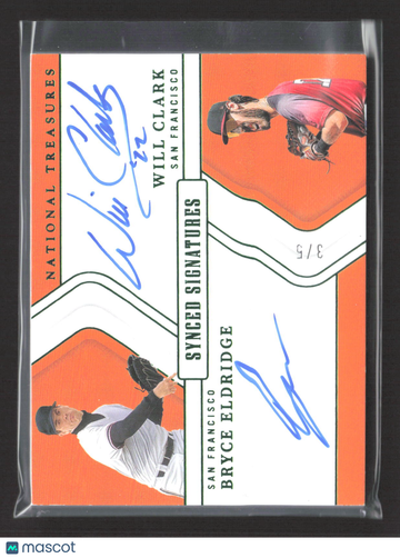 2025 Panini National Treasures Synced Signatures Will Clark Bryce Eldridge #SS-SF /5