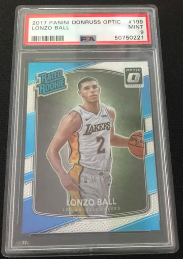 2017 Donruss Optic #199 Lonzo Ball Rated Rookie RC PSA 9 Mint