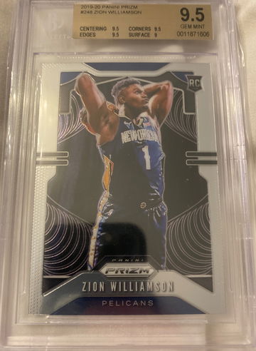 2019-2020 PANINI PRIZM ZION WILLIAMSON 248 BGS 9.5