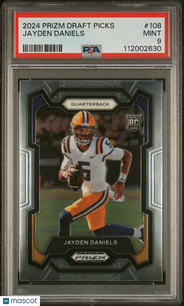 2024 Panini Prizm Draft Picks Jayden Daniels #108 Rookie PSA 9