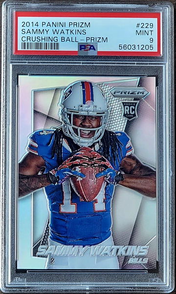 2014 SAMMY WATKINS Panini SILVER Prizm Crushing Ball PSA 9 POP 6 Rookie RC #229
