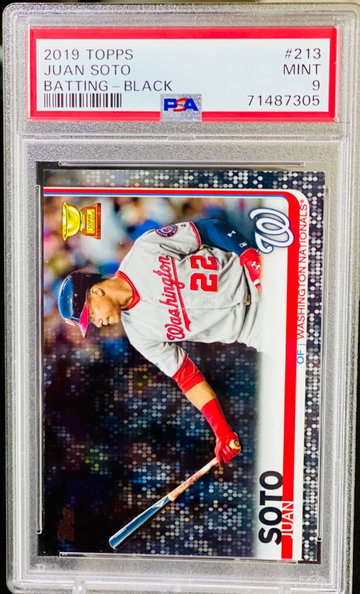 2019 Juan Soto Gold RC Black /67 PSA 9 POP 2