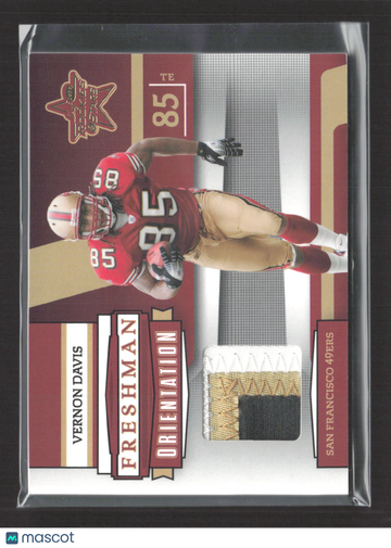 2006 Donruss Playoff Rookies & Stars Freshman Orientation Vernon Davis #FO-25 Event-Worn Jersey Patch