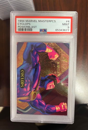 1994 Marvel Masterpieces Cyclops Powerblast PSA 9