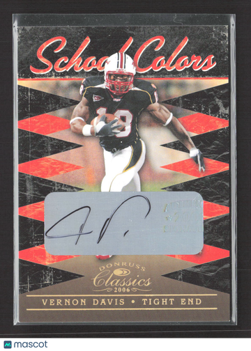 2006 Donruss Classics School Colors Vernon Davis #SC-7 /25