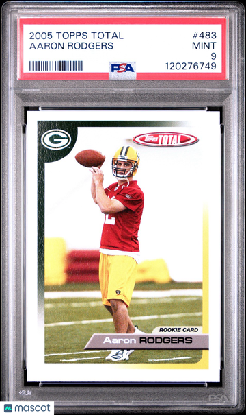 2005 Topps Total Aaron Rodgers #483 ROOKIE CARD PACKERS RC PSA 9