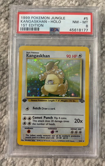 1999 Pokémon jungle kangaskhan holo 1st edition psa 8 #5/64