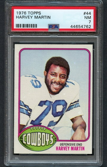 1976 Topps HARVEY MARTIN RC #44 PSA 7