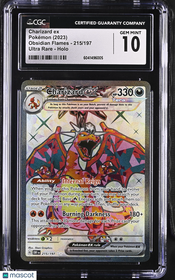 2023 Pokemon Obsidian Flames Charizard ex Holo Ultra Rare Ultra Rare CGC 10 #215/197