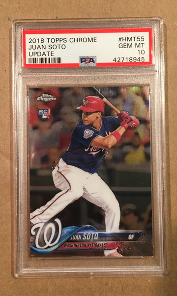 Juan Soto Topps Chrome Update Rookie PSA 10
