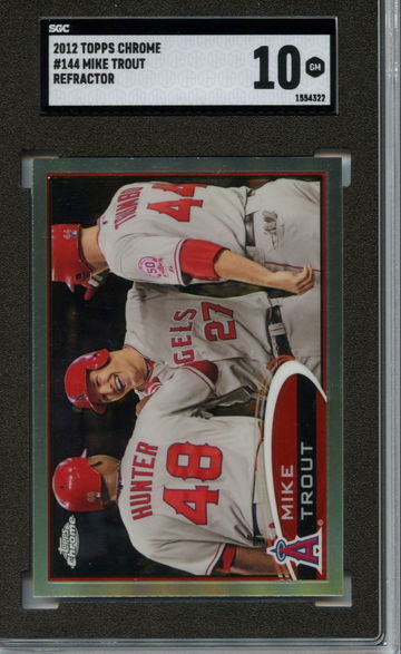 2012 Topps Chrome Refractor #144 Mike Trout - SGC 10
