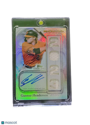 2025 Topps Sterling Gunnar Henderson #SA-GH Sterling Awards Autographed Relic Card game-used memorabilia