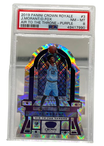 2019 Panini Crown Royale Ja Morant / D. Fox Air to the Throne- Purple 3/25 SSP 