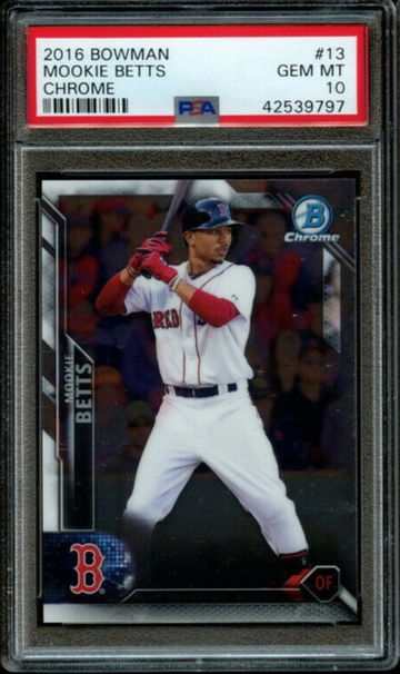 2016 Bowman Chrome Mookie Betts PSA 10 Gem Mint