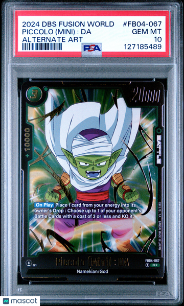 2024 Dragon Ball Super Card Game Fusion World Ultra Limit Piccolo (Mini) : Da Alternate Art PSA 10 #FB04-067