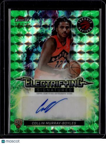 2026 Topps Finest Electrifying Signatures Collin Murray-Boyles #ESG-CMB Green Geometric /75 RC
