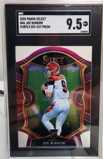2020 Select Purple Die-Cut Prizm Joe Burrow #46