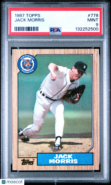 1987 Topps Jack Morris #778 PSA 9