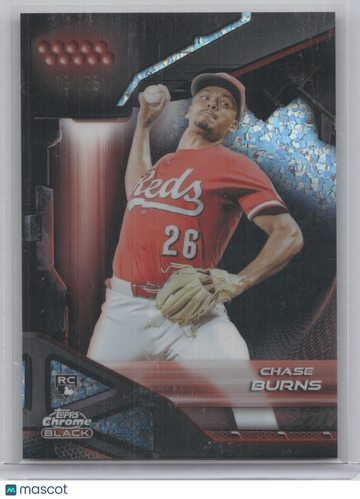 2026 Topps Chrome Black Chase Burns #38 Orange Mini-Diamonds /25 RC