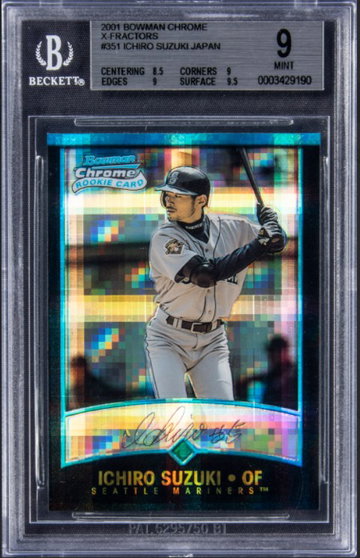 2001 Bowman Chrome X-Fractors Ichiro Suzuki Japanese Text