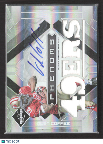 2009 Panini Limited Phenoms Glen Coffee #201 Silver Spotlight Authentic Event-Worn Prime Jersey