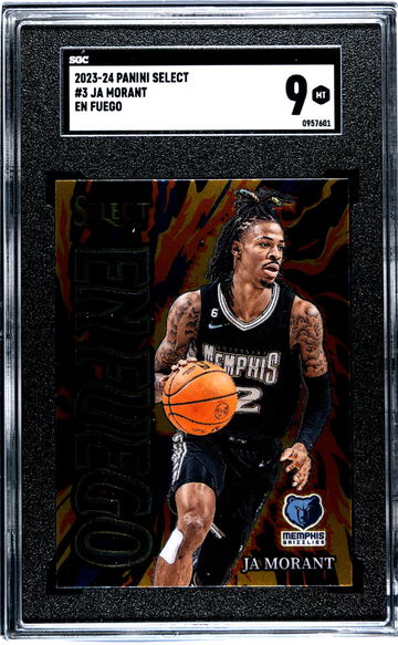 2023 Panini Select En Fuego Ja Morant #3 SGC 9