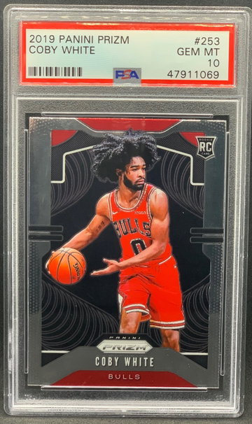 Coby White 2019 Panini Prizm #253 Rookie PSA 10