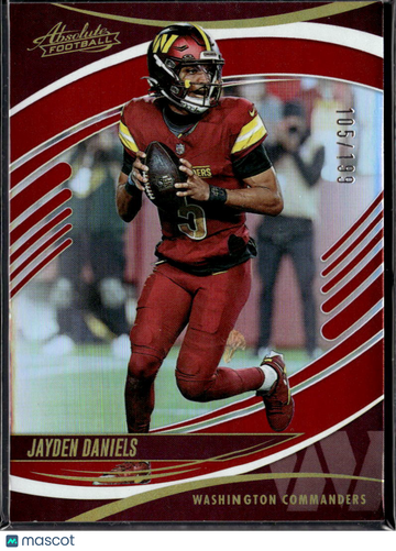 Jayden Daniels 2025 Panini Absolute Football Red /199 Washington Commanders
