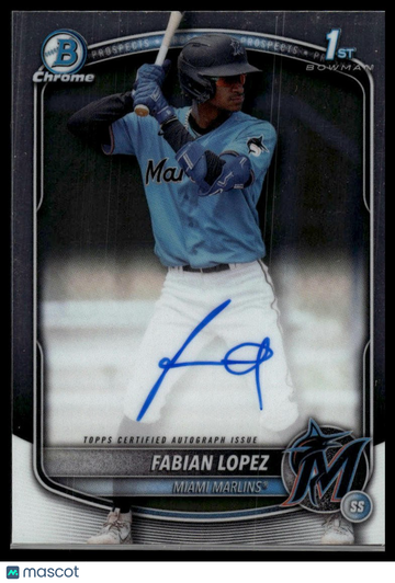 2025 Bowman Fabian Lopez #CPA-FL Chrome Prospect Autographs AU