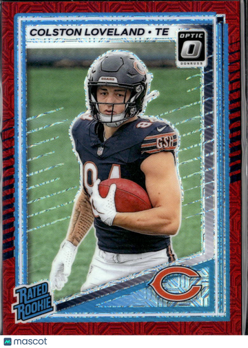 Colston Loveland 2025 Panini Donruss Optic Chicago Bears