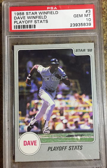 Dave Winfield PSA 10 1988 Star 3 of 12