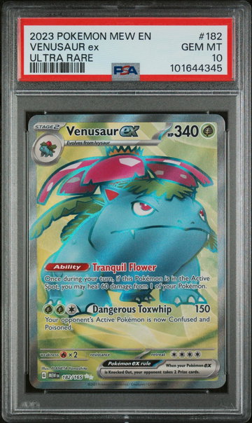 2023 Pokemon Mew Ultra Rare Venusaur Ex #182 /101644345 PSA 10