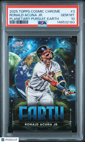 2025 Topps Cosmic Chrome Planetary Pursuit Ronald Acuna JR. #3 Earth PSA 10