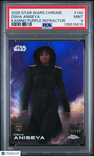 2025 Topps Chrome Star Wars Osha Aniseya 128/199 #140 PSA 9