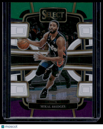 2023-24 Panini Select Mikal Bridges #34 Tri-Color Prizms