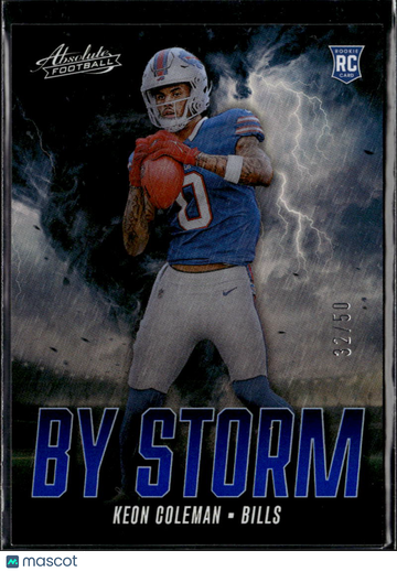 Keon Coleman 2024 Panini Absolute Football By Storm RC /50 Buffalo Bills