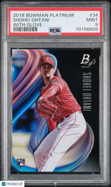 2018 Bowman Platinum Shohei Ohtani #34 With Glove PSA 9