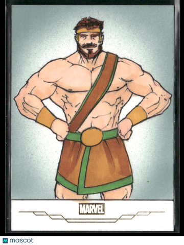 2025 Topps Marvel Comic Book Heroes 1975 Hercules Sketch Gold Foil By Alex Mingo