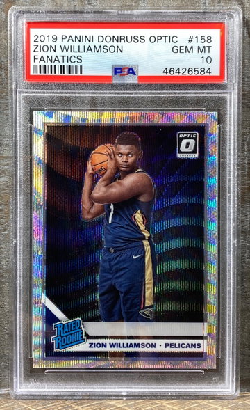 Zion Williamson 2019 Optic Fanatics Silverwave 
