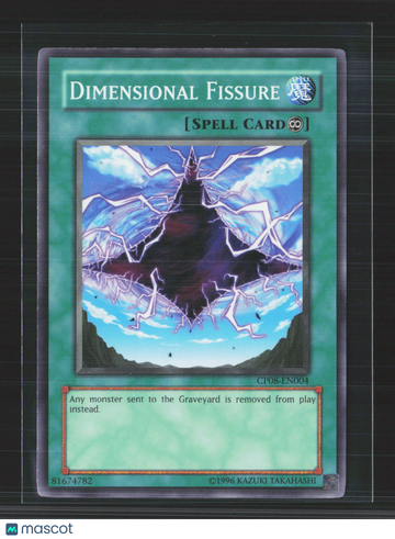 2008 Yu-Gi-Oh! Champion Pack: Game Eight Dimensional Fissure Super Rare Continuous Spell Card #CP08-EN004