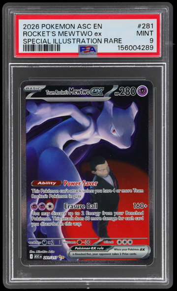 2026 Pokemon Ascended Heroes Team Rocket's Mewtwo EX Special Illustration Rare PSA 9