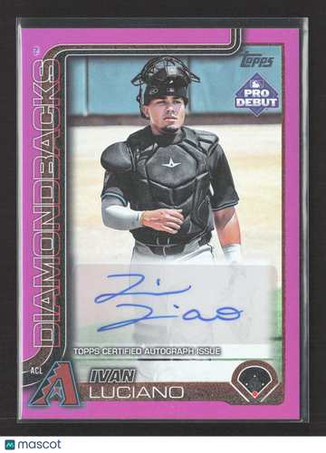 2025 Topps Pro Debut Ivan Luciano #PD-60 Pink Auto