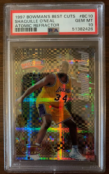 1997 Bowman's Best Cuts Shaq #BC10 Atomic Refractor