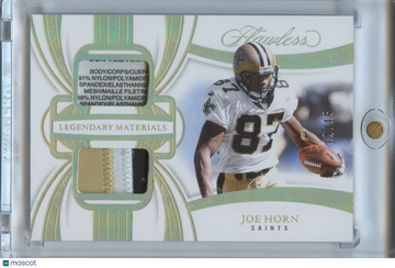 Joe Horn 2025 Flawless Laundry Tag 3 Color Patch New Orleans Saints 12/15