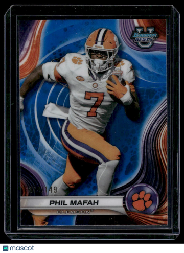 2024 Bowman University Best Phil Mafah #38 Blue Refractor SN