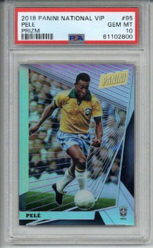 2018 PANINI NATIONAL CONVENTION VIP PRIZM #95 PELE LE 86/99 BRAZIL PSA 10